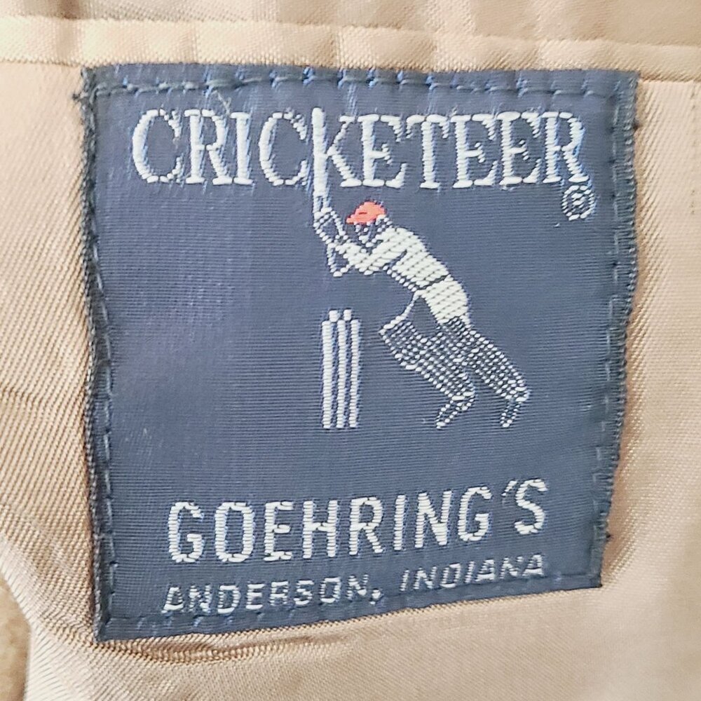 Cricketeer Goehring's Men's Button Up Coat Tan Size M - Picture 8 of 8